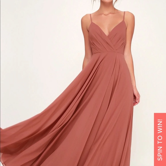 Lulu Heavenly Hues Maxi Dress in Rusty Rose - Picture 2 of 2